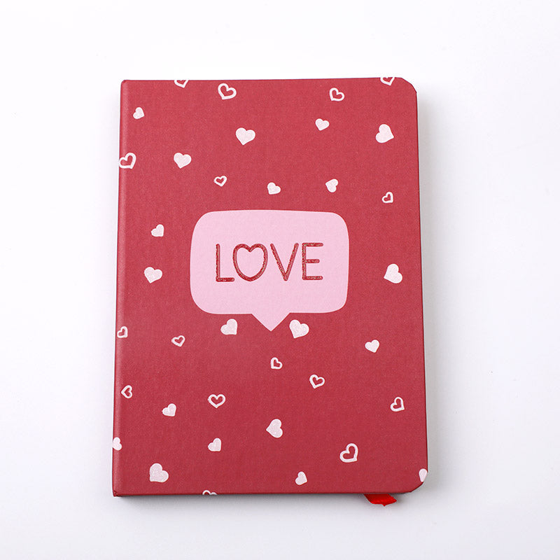 San Valentino - Elegante copertina rigida A6 - Pagina interna con riga orizzontale 96 pezzi