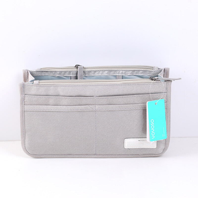 Borsa cosmetica semplice ed elegante (compresa una più piccola all'interno)