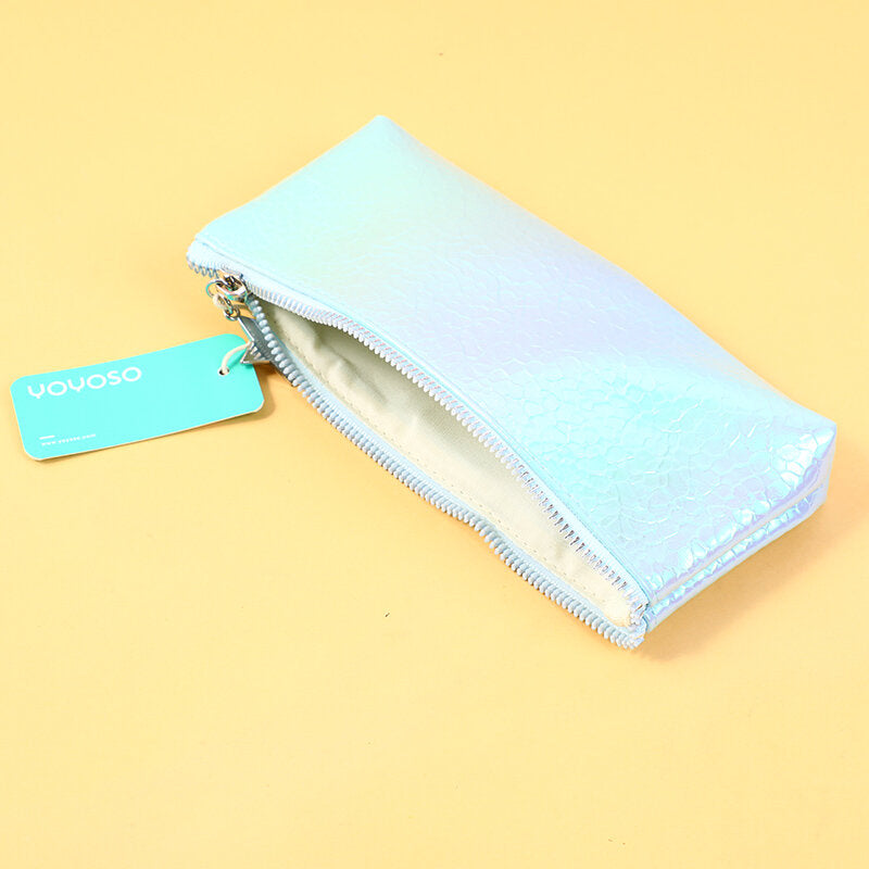 Borsa cosmetica a cuscino in pelle lucida laser