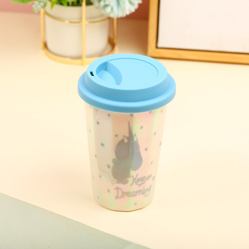 Tazza a rombi di animali simpatici 400ml-blu