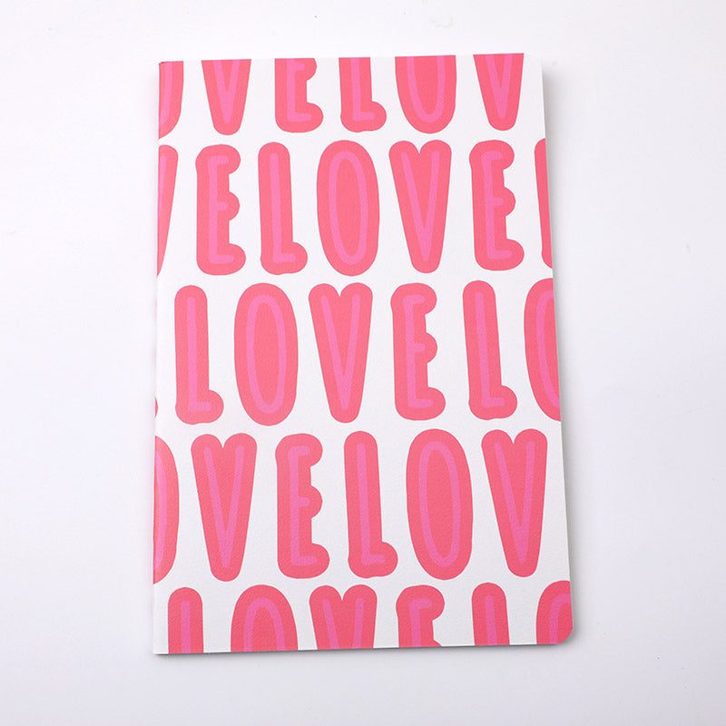 San Valentino - Libro di sutura a forma di cuore dolce B5 - Pagina interna con riga orizzontale 32 pezzi