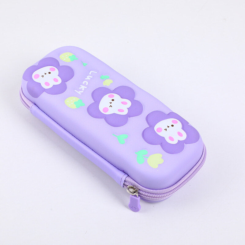 Astuccio di matite in EVA a forma di coniglietto fiorito