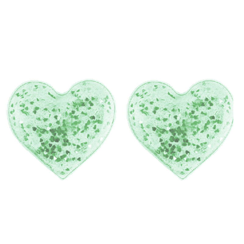 Cerotto in gel a forma di cuore - verde