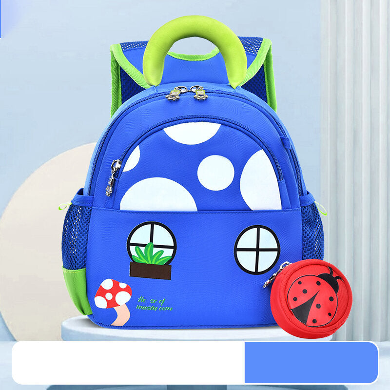 Zaino insetti per bambini con fibbia rotonda blu