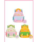 Zaino per bambini a forma di foglia di loto con fibbia rotonda - rosa