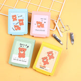 Specchio portatile multifunzione Cookie Bear (incluso set di strumenti per manicure)