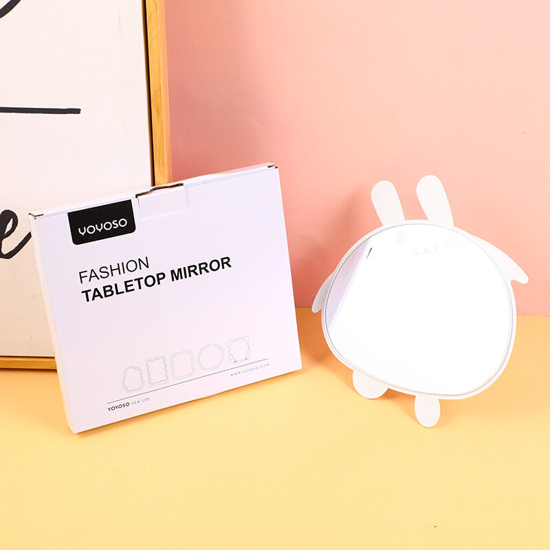 Specchio da tavolo per il trucco in stile INS con simpatico coniglio-1pz