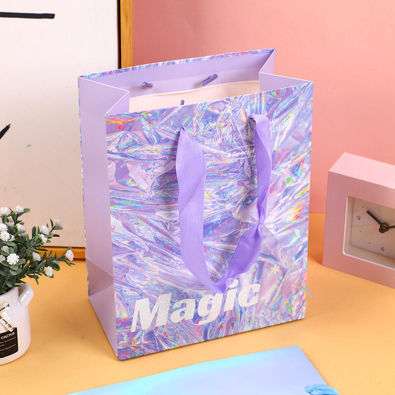 Borsa regalo verticale galassia colorata-S