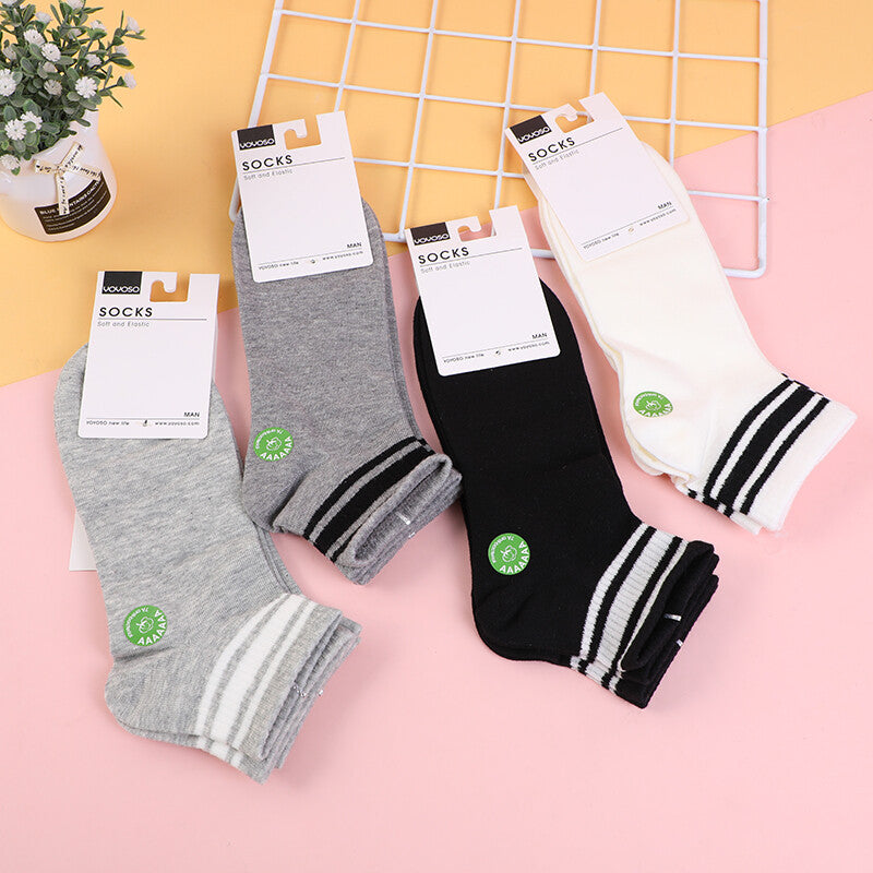 Calzini casual da uomo con taglio basso per barre parallele MK001208-due paia