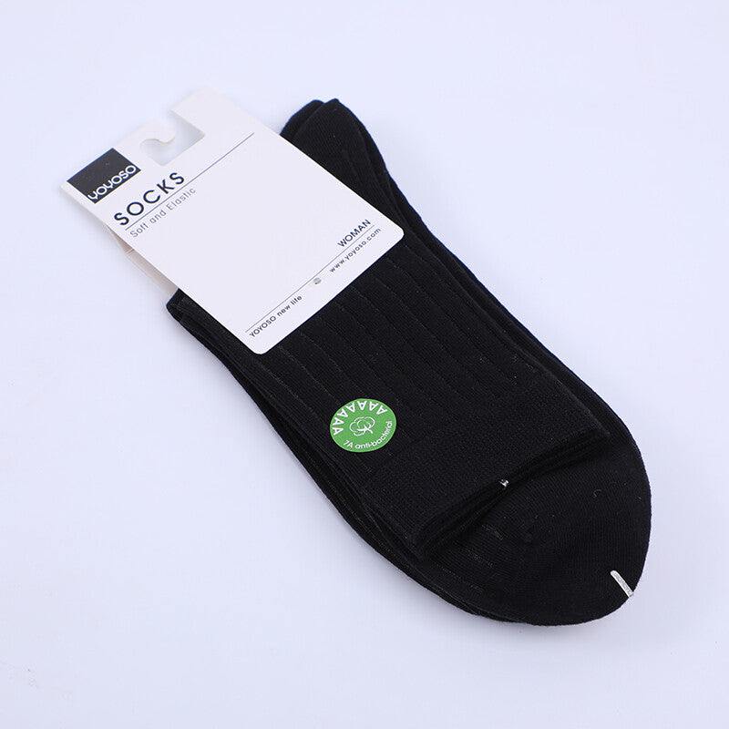 Calzini a metà polpaccio a righe semplici per donna - due paia