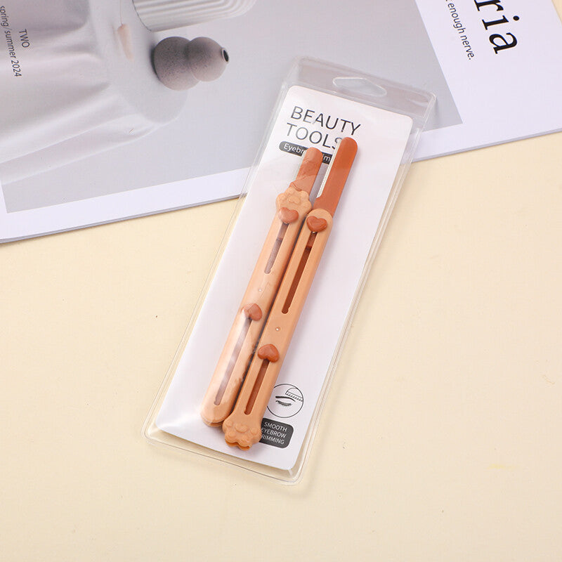 Rifinitore sopracciglia telescopico a doppia estremità Milk Tea Bear 2 pezzi