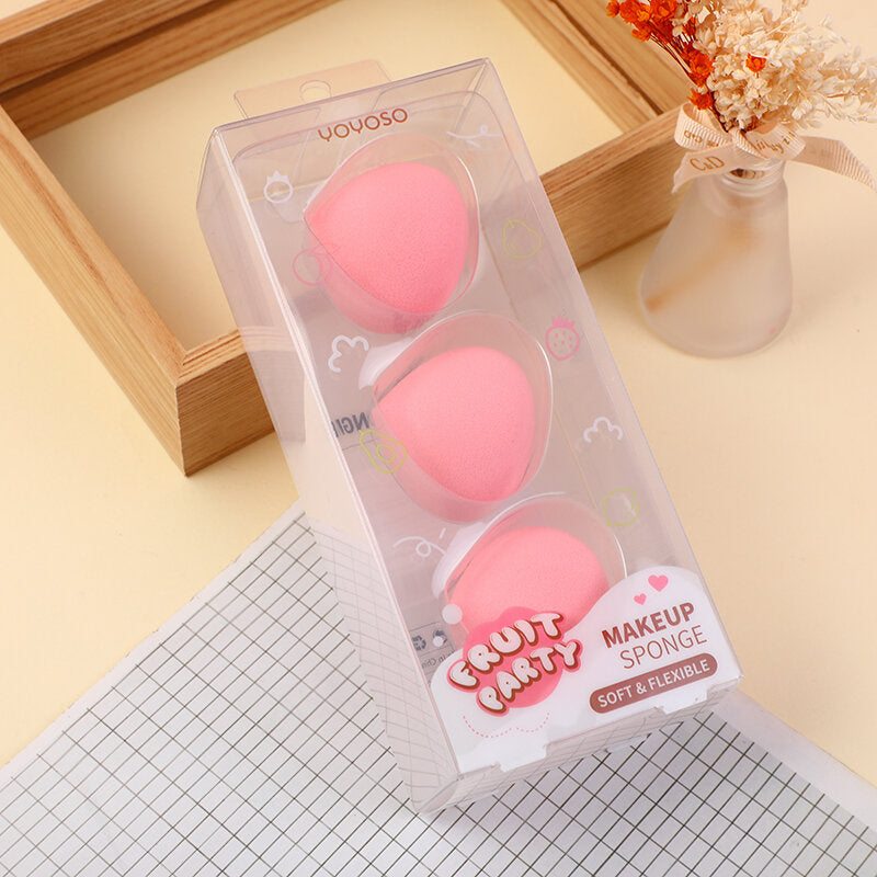 Set di spugnette per il trucco di bellezza carino (pesca)