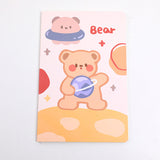 Quaderno cucito con animali domestici carini B5 - pagine interne con linee orizzontali