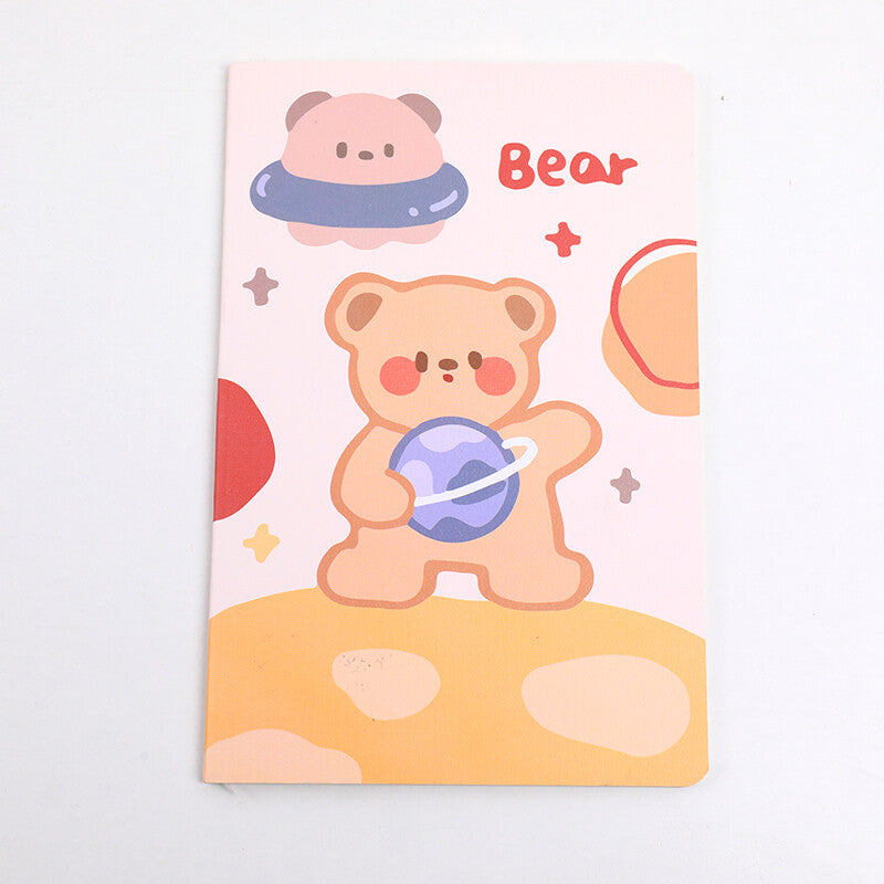 Quaderno cucito con animali domestici carini B5 - pagine interne con linee orizzontali