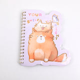 Taccuino a spirale in stile gattino carino B6-pagine interne a righe orizzontali
