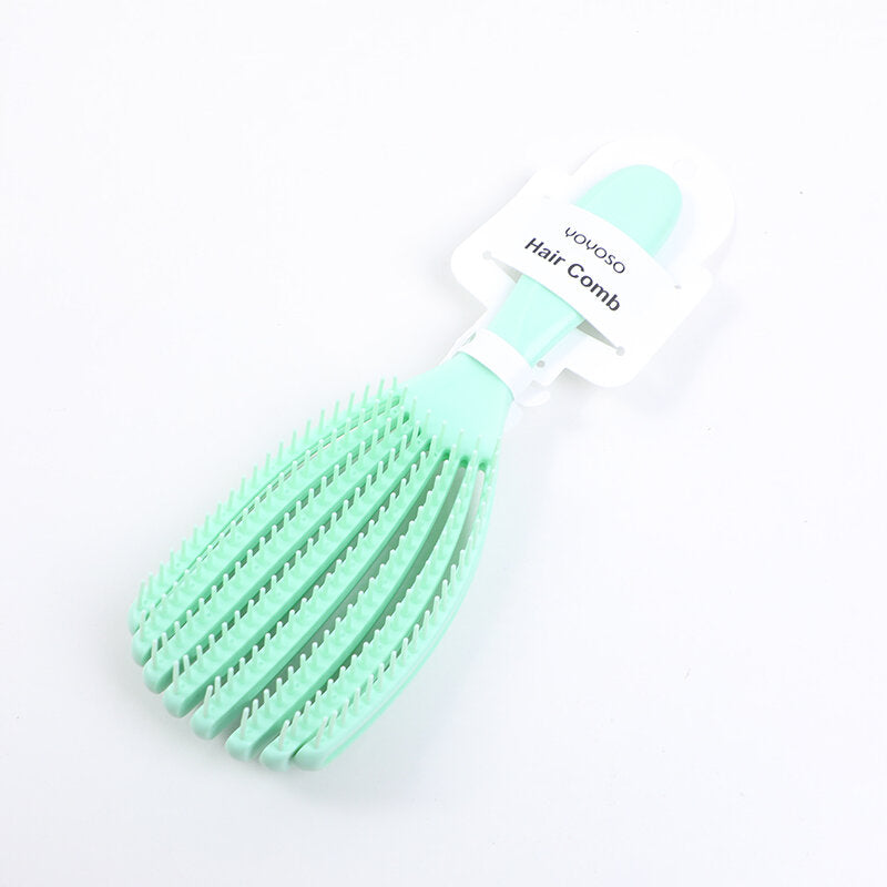 Pettine per lo styling a forma di conchiglia - verde