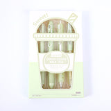 Penna gel al tè al latte all'uva verde 4 pezzi - nero