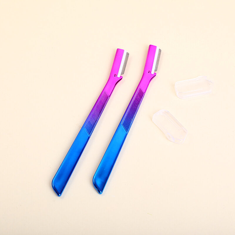 Rifinitore sopracciglia elettrolitico colorato viola sfumato set da 2 pezzi-blu