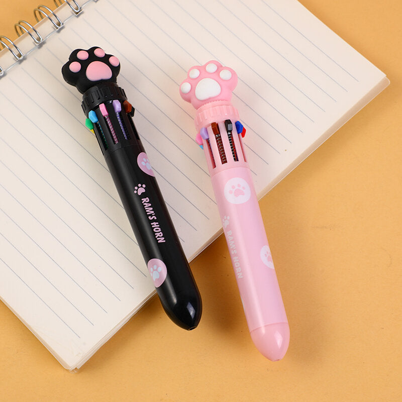 Penna a sfera a dieci colori Cat's Claw