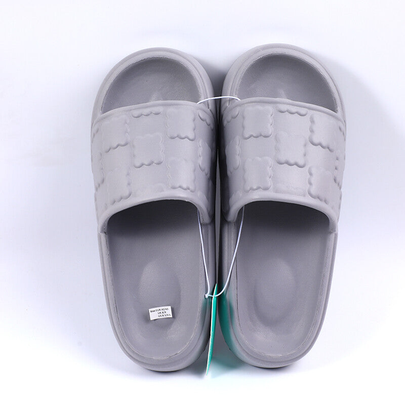 Mini biscotto coppia pantofole da uomo taglia 42-43 (grigio nebbia)