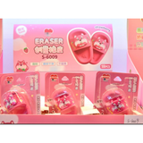 Gomma per cancellare una pantofola Shiba Inu alla fragola