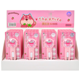 Coltello artistico a rimbalzo monoblocco shiba inu fragola