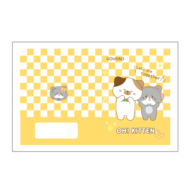 Quaderno della serie di diari YOYO Cat Life A5 (3 pezzi) - pagine interne con linee orizzontali