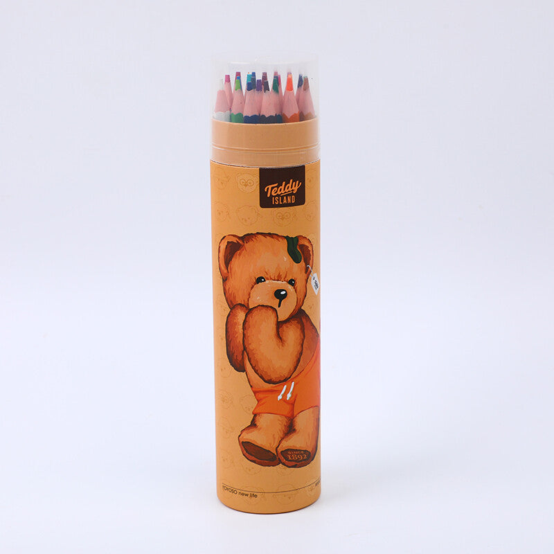 Matite colorate cancellabili serie TEDDY ISLAND-24pz