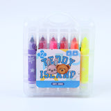 12 colori TEDDY ISLAND Serie 209 Penne per acquerello di grande capacità Bold Rod con timbri