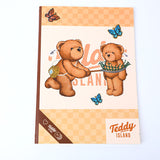 Quaderno per sutura serie TEDDY ISLAND B5 (confezione da 2pz) - pagine a linea orizzontale 30 fogli