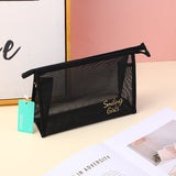 Borsa per cosmetici in tessuto a rete