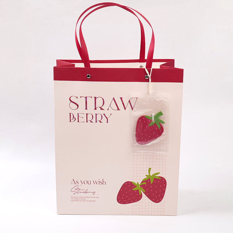 Borsa regalo verticale fragola-M