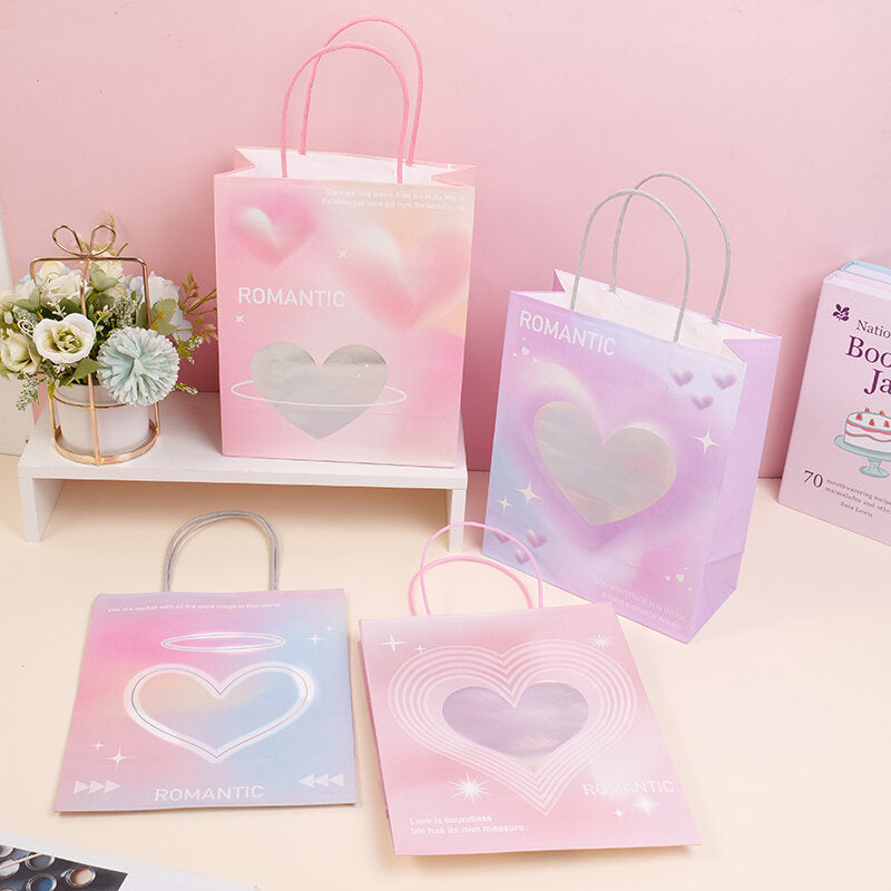 Busta verticale in carta kraft con segnale cardiaco-M