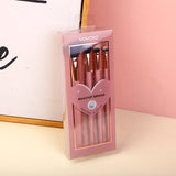 Set combinato di pennelli per trucco con custodia: 4 pezzi