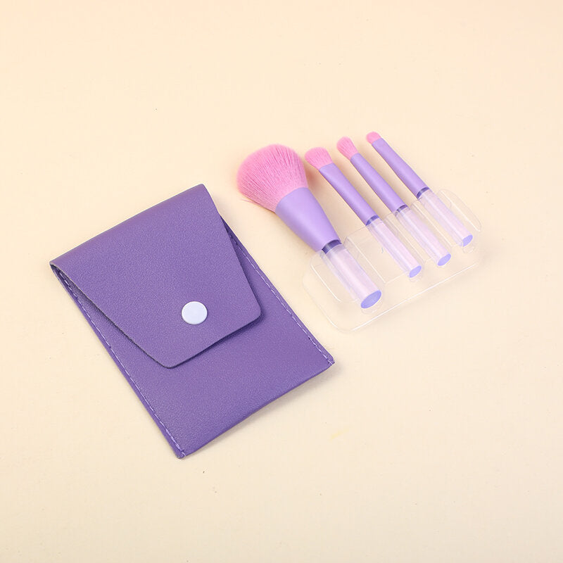 Set pennelli trucco rosa e viola
