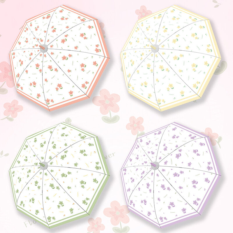 Ombrello dritto floreale fresco