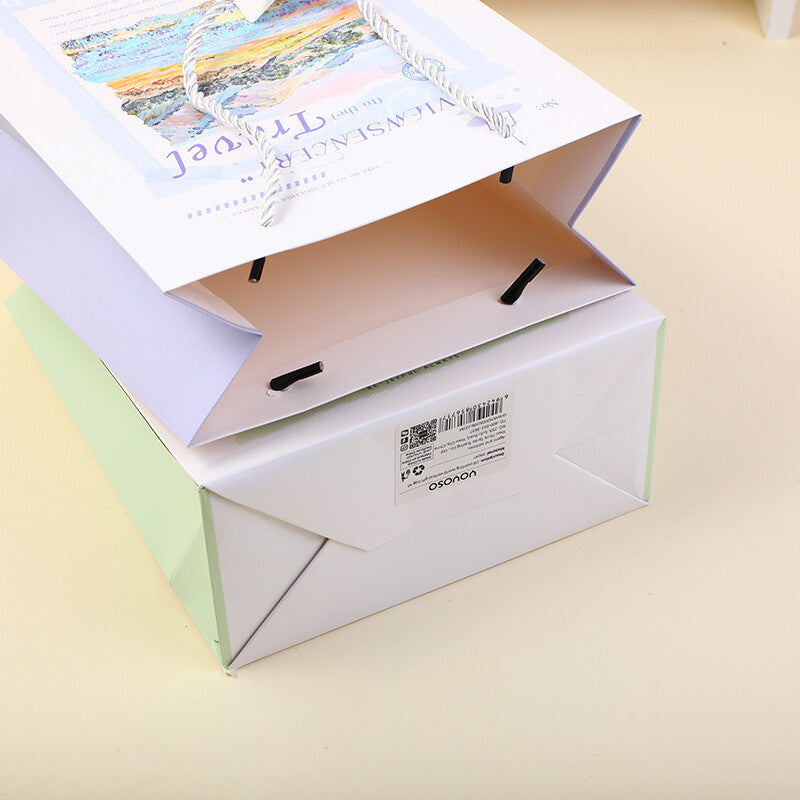 Borsa regalo verticale mondo dipinto a olio-M