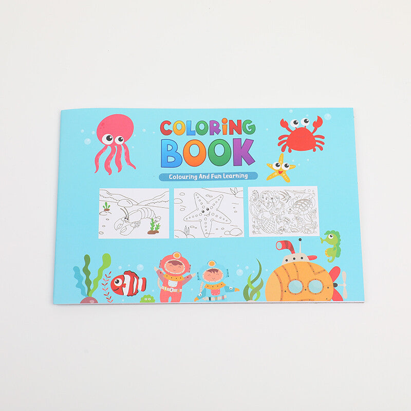 Libro da colorare del mondo marino A5-16 fogli