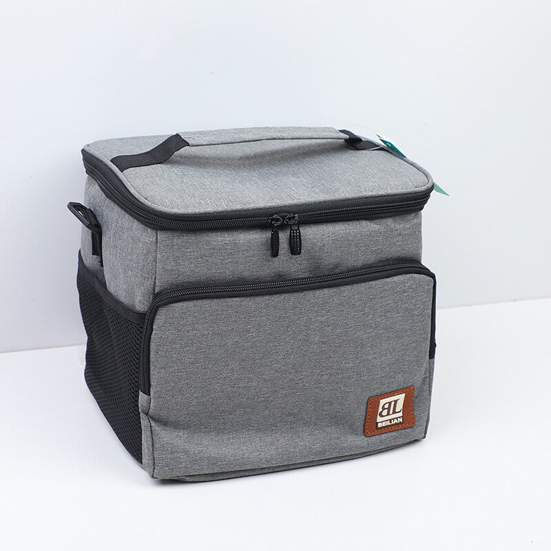 borsa portapranzo portatile da esterno, grigia