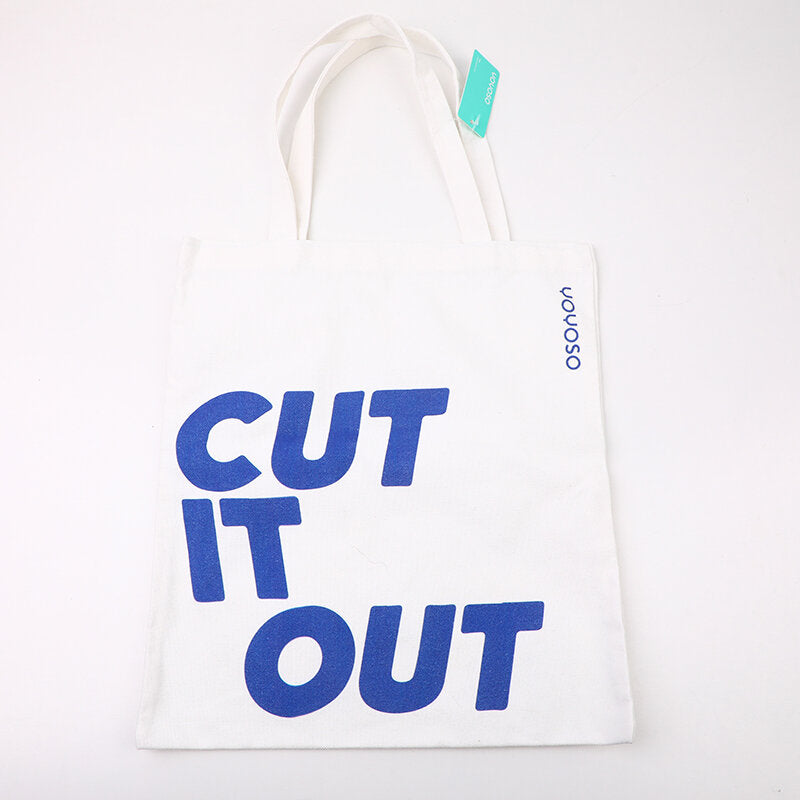 Borsa per la spesa con lettere semplici