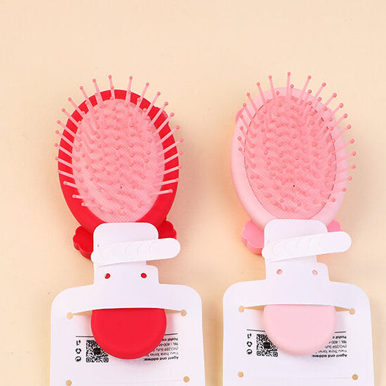 Mini pettine a cuscino d'aria con orsetto da tè al latte (edizione speciale fragola) -3140
