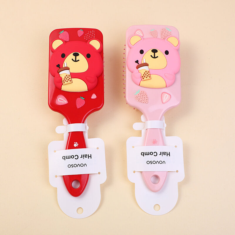 Pettine per cuscino d'aria con patch per orsetto al tè al latte (edizione speciale fragola) -3388