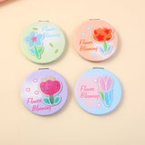 Specchio portatile floreale con decoro in acrilico-1Pz