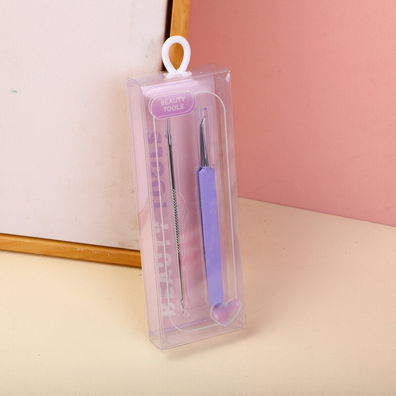 Strumenti di bellezza con ago per acne serie Crystal Purple-2 pezzi