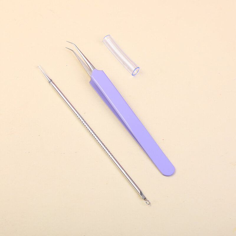 Strumenti di bellezza con ago per acne serie Crystal Purple-2 pezzi