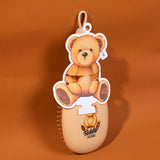 Mini air bag a pettine della serie TEDDY ISLAND-marrone scuro