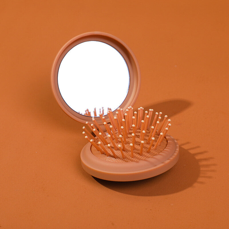 Specchio pieghevole serie TEDDY ISLAND a pettine-marrone scuro