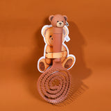 Pettine per capelli cavi della serie TEDDY ISLAND-marrone scuro