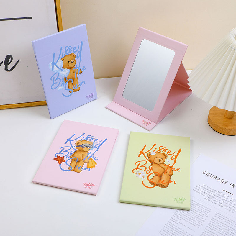 Specchio di carta pieghevole per orsetti per il tempo libero della serie TEDDY ISLAND-1Pz