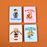 Specchio moda rettangolare in cristallo con rilievo serie TEDDY ISLAND-orso sportivo